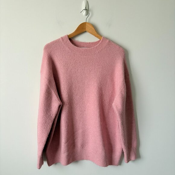 Zara Wool Blend Oversized Knit Sweater Pink Size Small - Picture 4 of 8